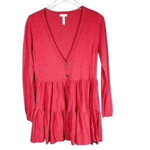 MATILDA JANE Women's Small V-Neck Cardigan Layered Sweater Lightweight